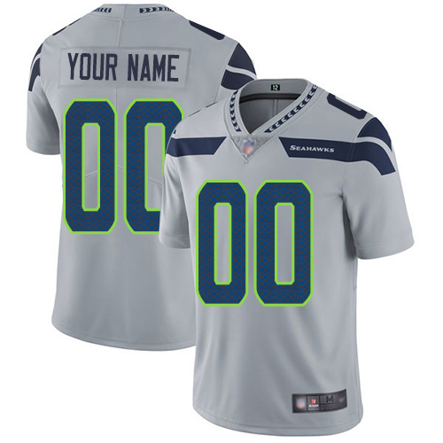 Limited Grey Men Alternate Jersey NFL Customized Football Seattle Seahawks Vapor Untouchable